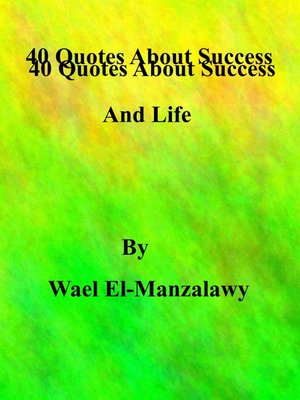 cover image of 40 Quotes About Success and Life